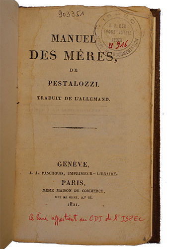 Manuel des mères - Angers UCO 903351